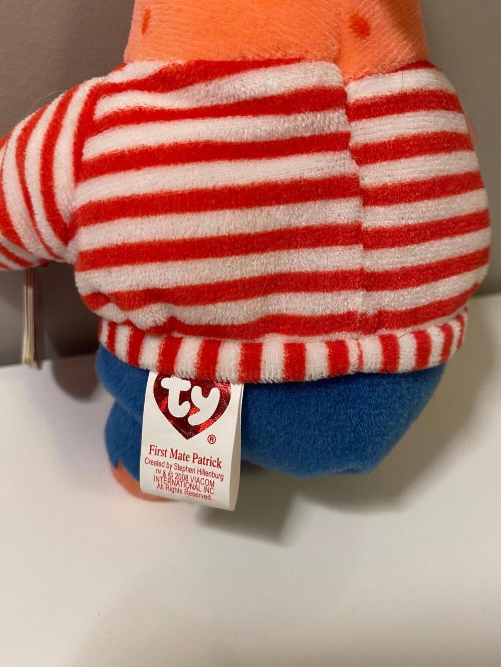 Ty Beanie Baby “First Mate Patrick” from SpongeBob SquarePants (7 inch) - Picture 5 of 6